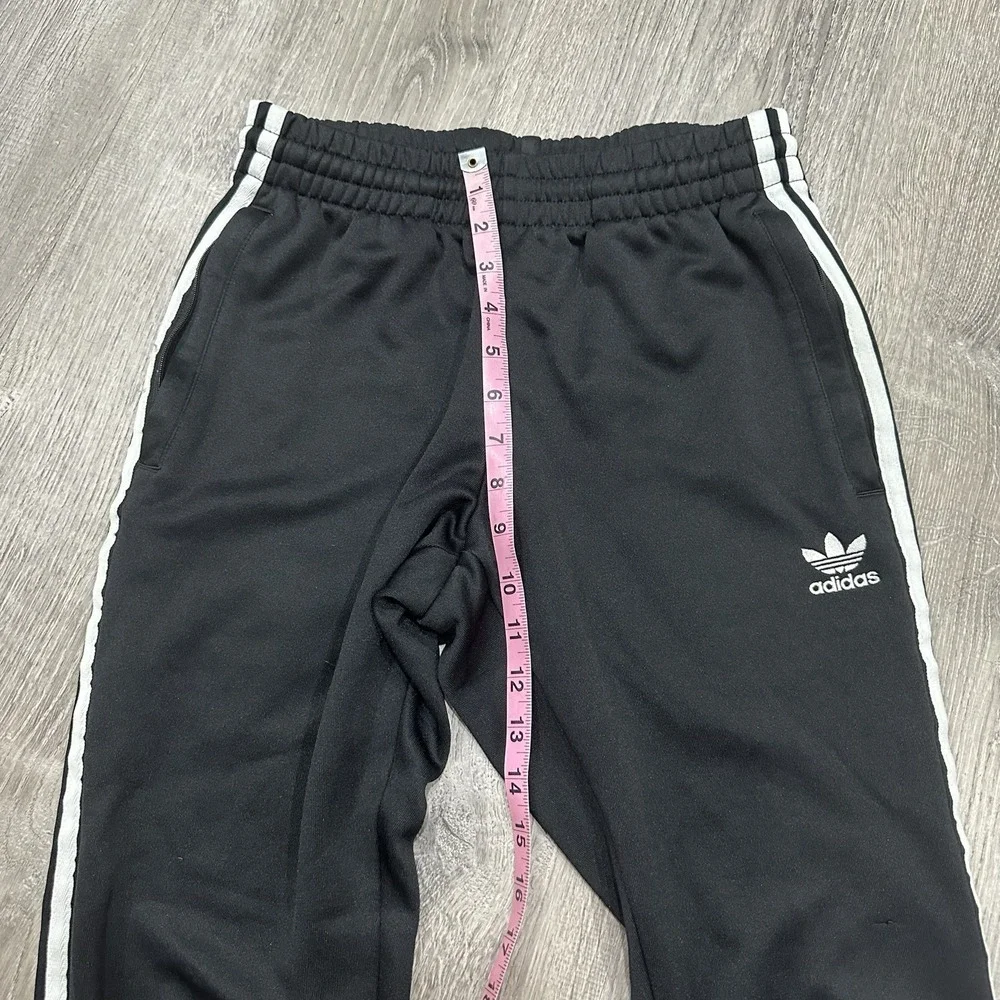 Adidas Sweatpants Men's Small Originals 3-Stripe Black White Tapered Jogger Pant